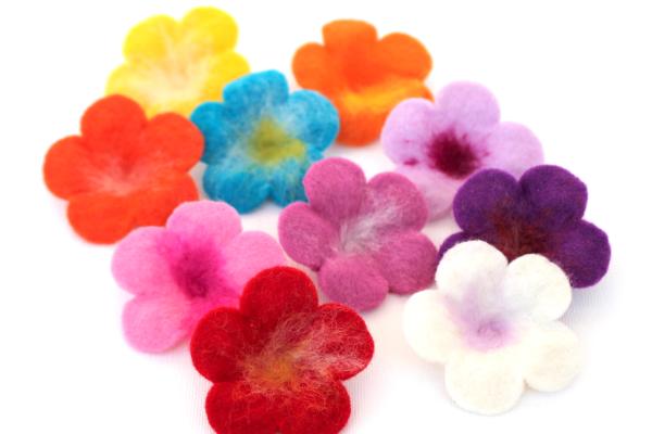 Preview: 10 pieces of colorful flowers for making jewelry, for decorating for the florist, as a decoration on the festive table